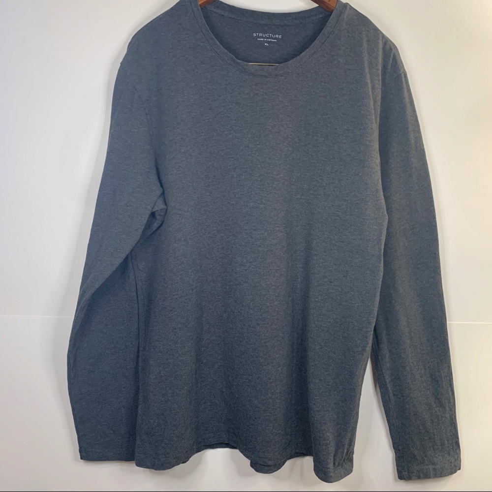 STRUCTURE long sleeve gray tee shirt
